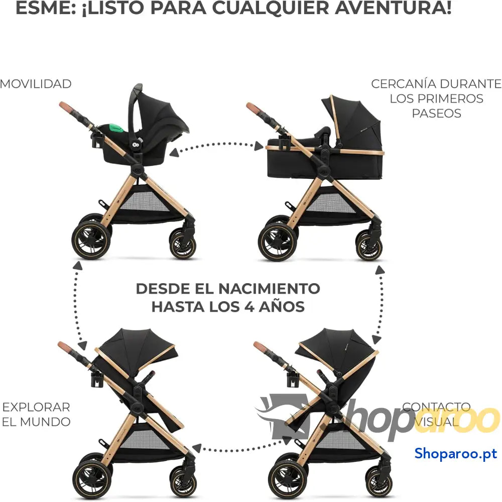 Carrinho de Bebé 3 em 1 conjunto com porta bebés Mink PRO I Size sistema viagem carrinho para bebé dobrável recém