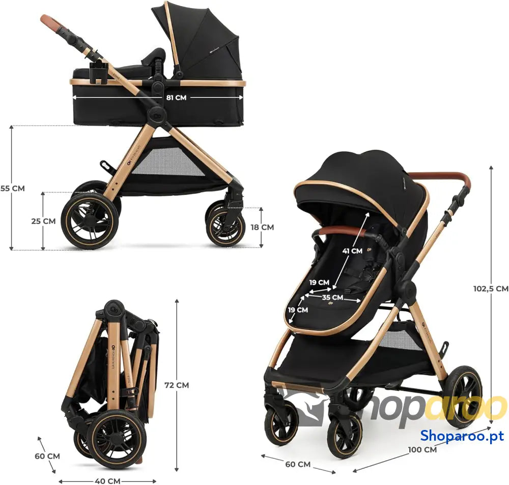 Carrinho de Bebé 3 em 1 conjunto com porta bebés Mink PRO I Size sistema viagem carrinho para bebé dobrável recém
