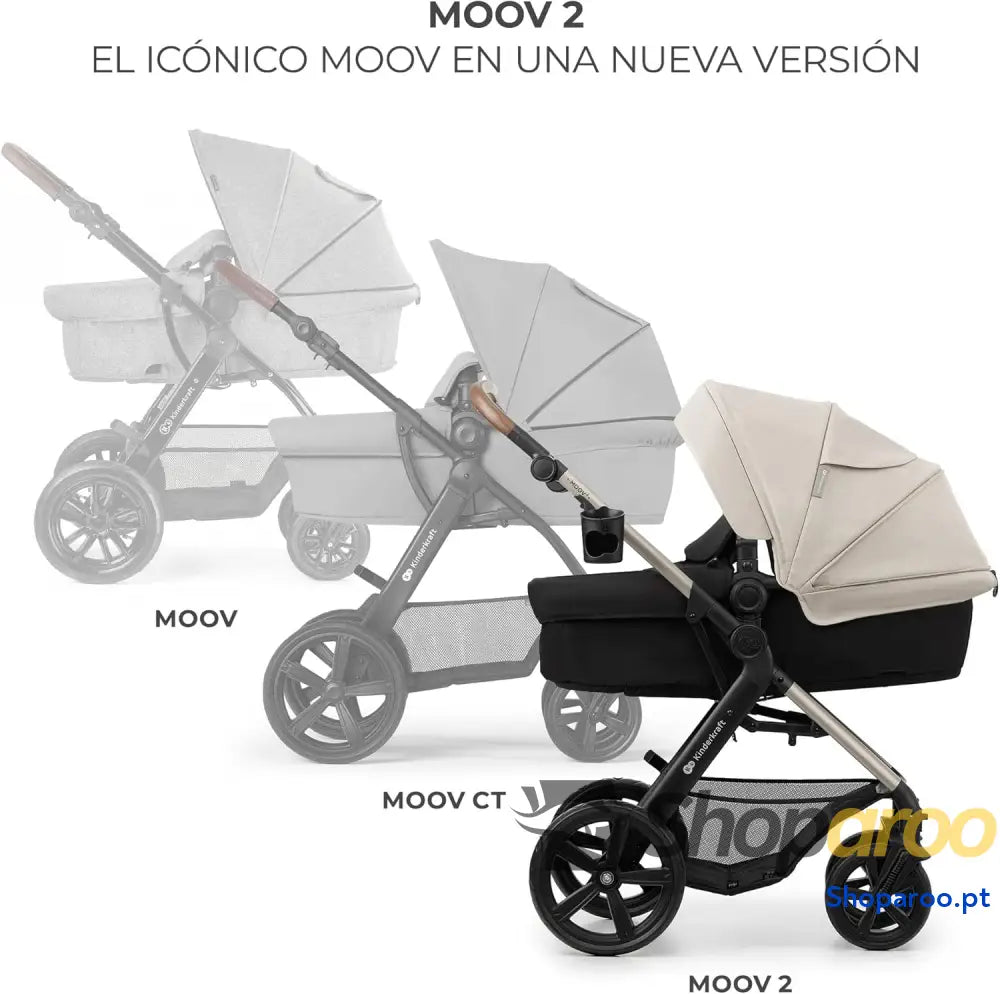 Carrinho de bebé 3 em 1 EVA Mink PRO I Size sistema viagem carrinho para passeio dobrável recém nascido desde