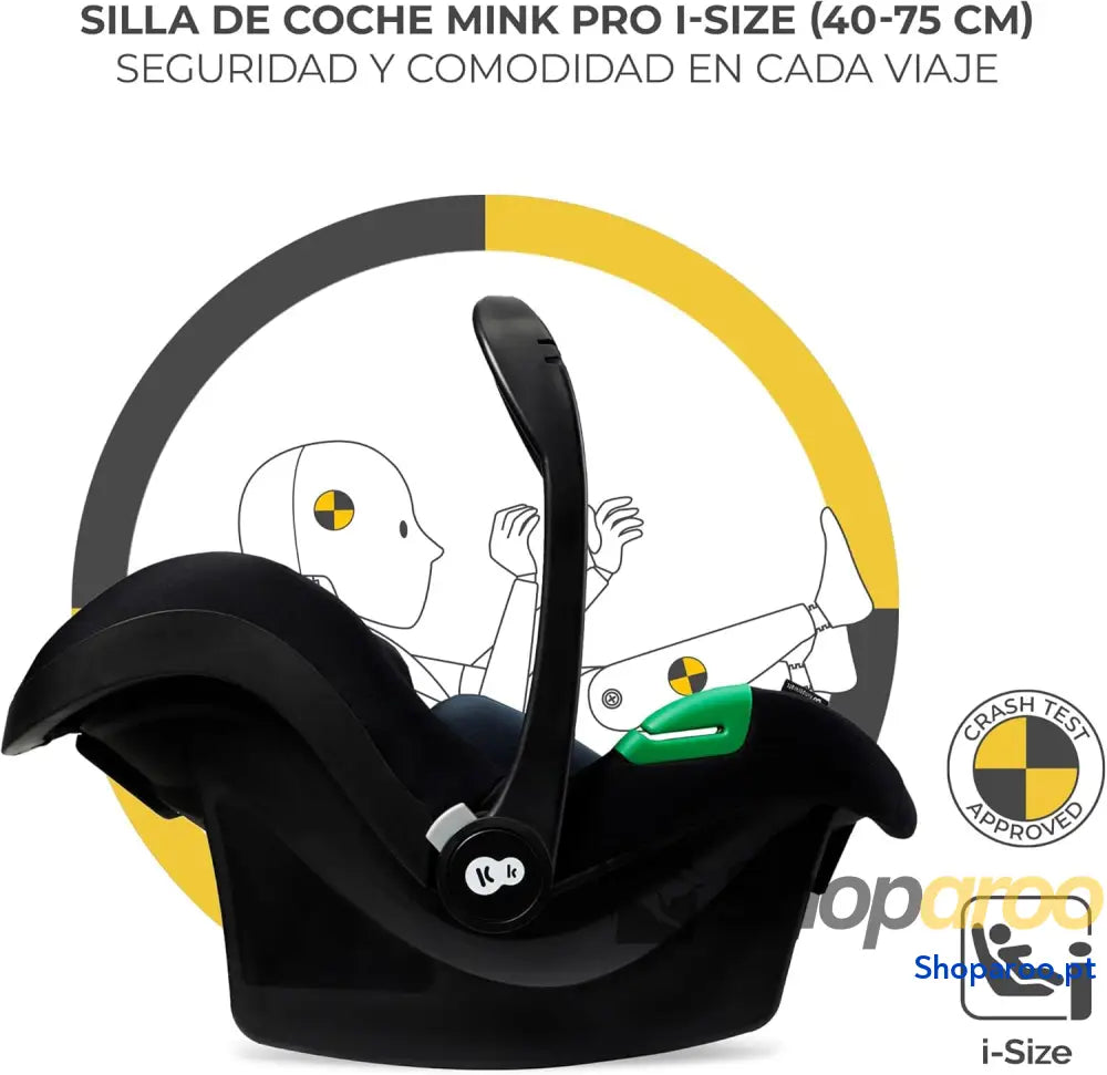 Carrinho de bebé 3 em 1 EVA Mink PRO I Size sistema viagem carrinho para passeio dobrável recém nascido desde