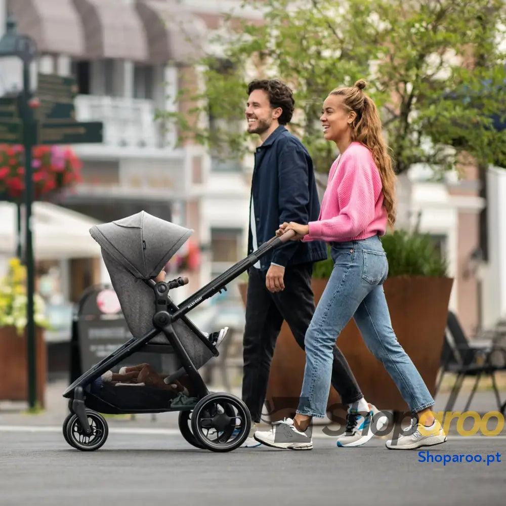 Carrinho de bebé 3 peças 4 anos até 22 kg dobrável compacto e reclinável com abrioFix S i Size cadeira carro acessórios