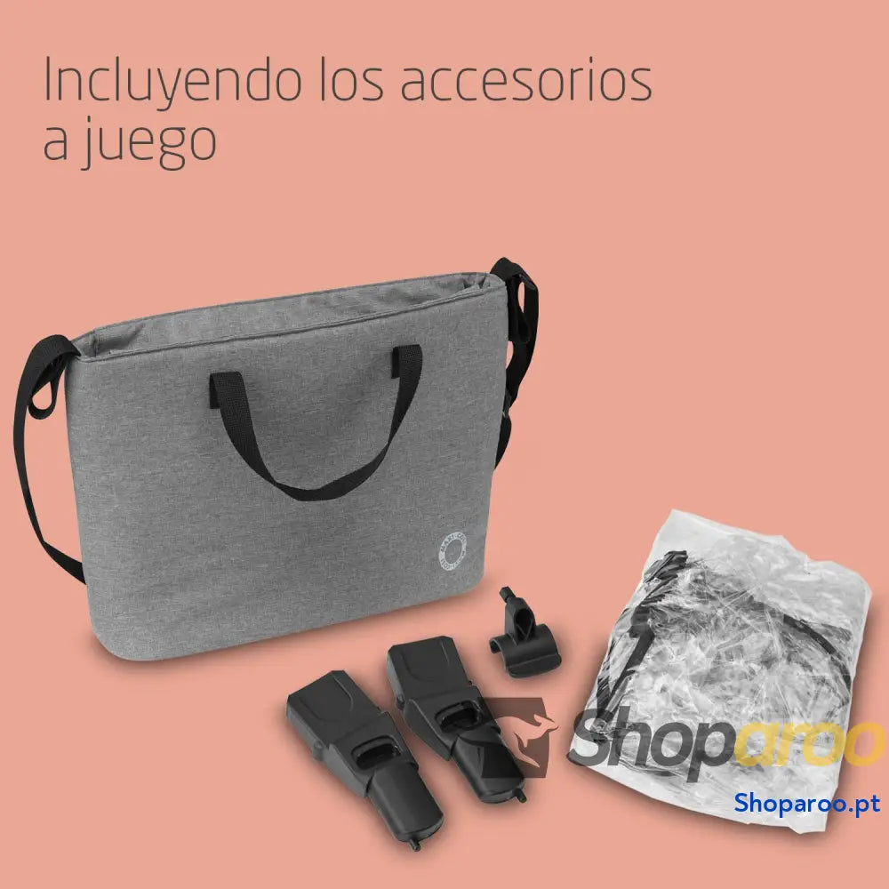 Carrinho de bebé 3 peças 4 anos até 22 kg dobrável compacto e reclinável com abrioFix S i Size cadeira carro acessórios