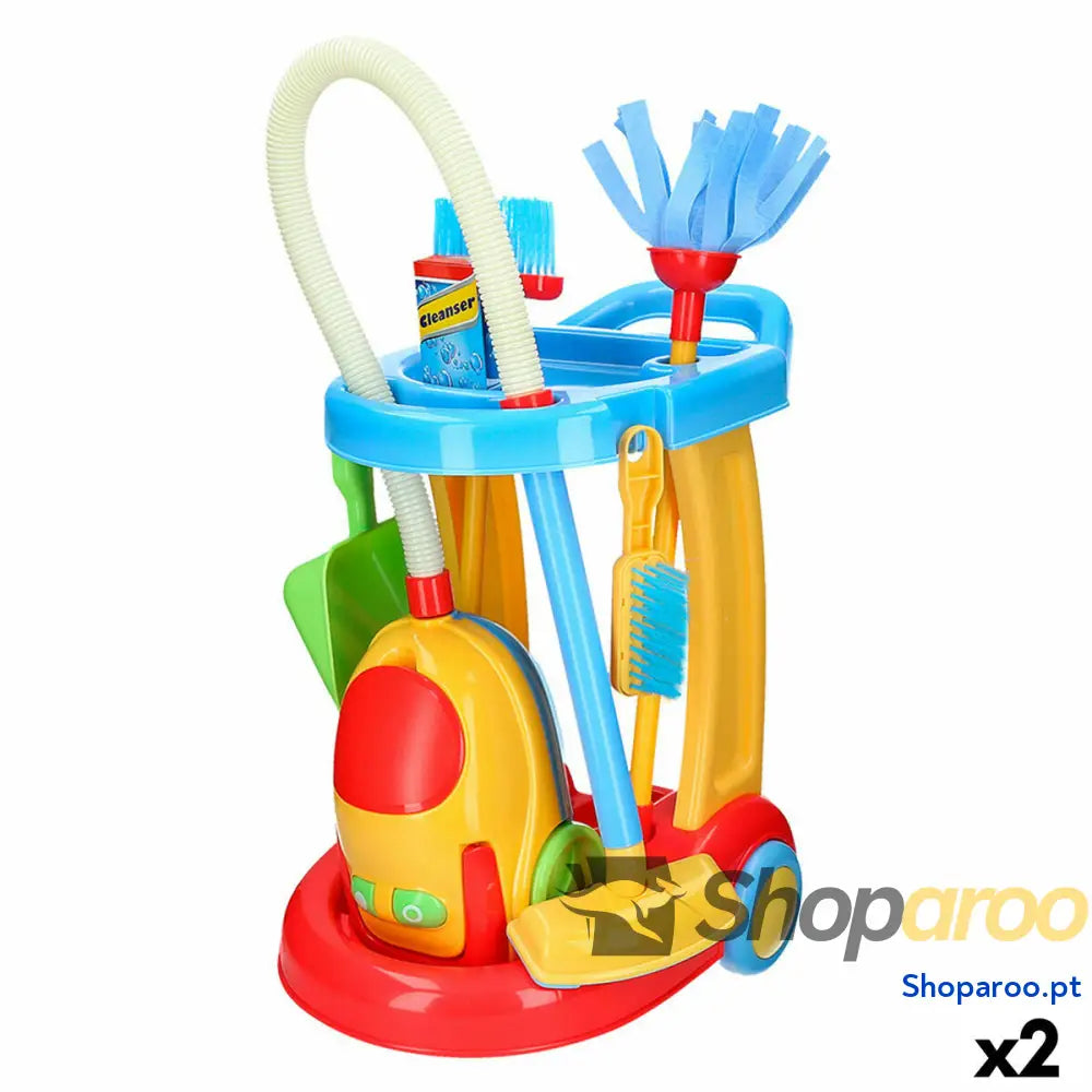 Carrinho de Limpeza com Acessórios PlayGo 30,5 x 67 x 37 cm (2 Unidades)