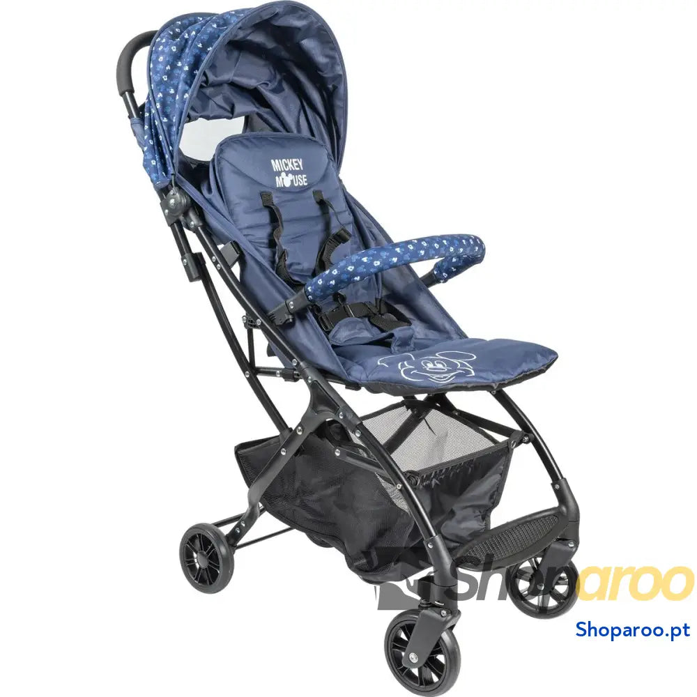 Carrinho de passeio para bebê Mickey Mouse CZ10395 Azul Dobrável