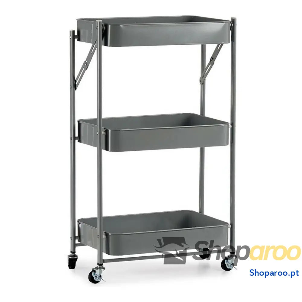 Carrinho de Vegetais Kinvara B1148I-TJ Cinzento Aço Plástico 29,5 x 78,5 x 45,5 cm