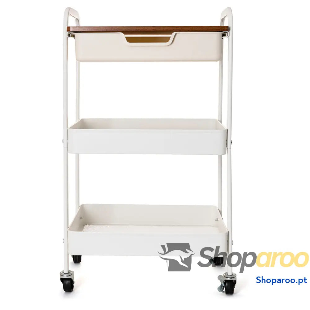 Carrinho de Vegetais Quid Elvia Branco Metal 46,5 x 30,5 x 75 cm