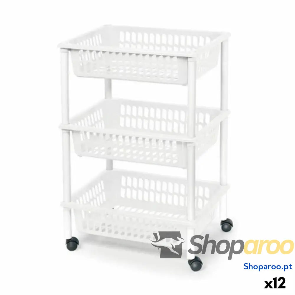 Carrinho de Vegetais Tontarelli Mito 3 Plástico Branco 40 x 29 x 62 cm (12 Unidades)