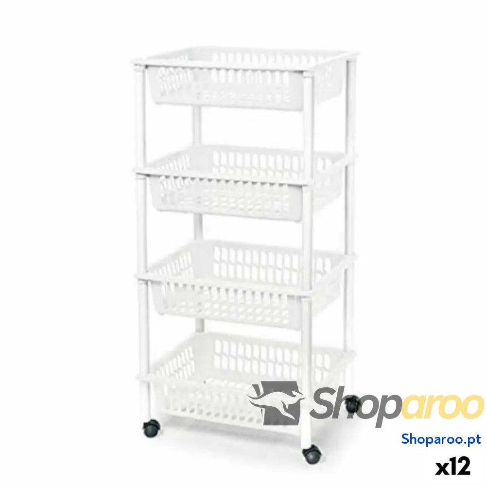 Carrinho de Vegetais Tontarelli Mito 4 Plástico Branco 40 x 29 x 62 cm (12 Unidades)