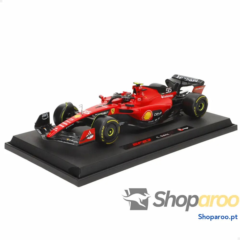 Carro Bburago Ferrari F1 Racing SF23 #55 C 1:18