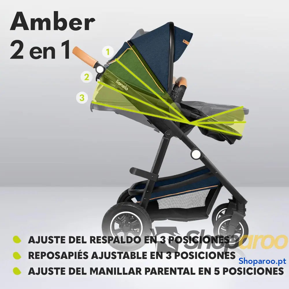Carro de bebé multifuncional 2 em 1 conjunto carrinho passeio com assento cubo e tampa guiador ajustável bolsa