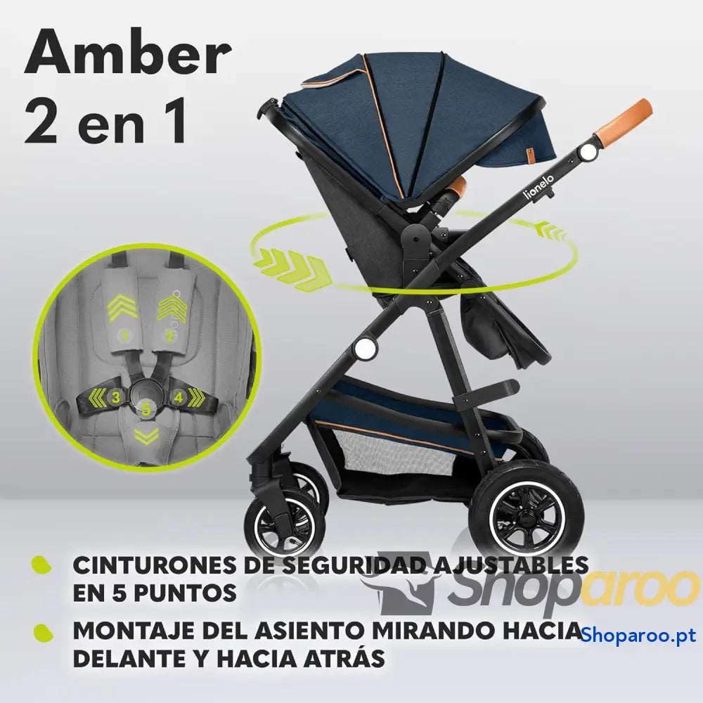 Carro de bebé multifuncional 2 em 1 conjunto carrinho passeio com assento cubo e tampa guiador ajustável bolsa
