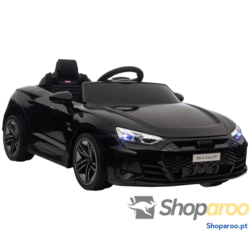 Carro Elétrico AUDI RS E-Tron GT 12V com 2 Motores Controlo Remoto Faróis LED Buzina Música USB 3-5km/h 103x58x41cm Azul