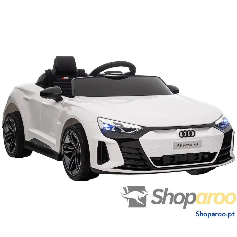 Carro Elétrico AUDI RS E-Tron GT 12V com 2 Motores Controlo Remoto Faróis LED Buzina Música USB 3-5km/h 103x58x41cm Azul