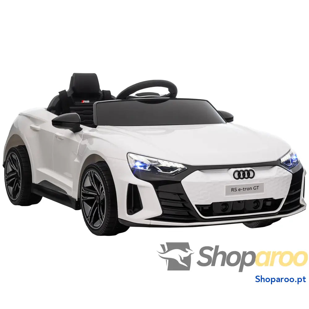 Carro Elétrico AUDI RS E-Tron GT 12V com 2 Motores Controlo Remoto Faróis LED Buzina Música USB 3-5km/h 103x58x41cm