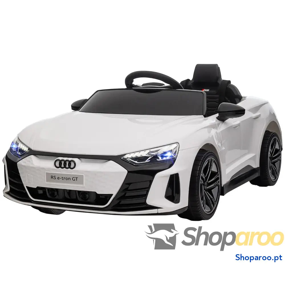 Carro Elétrico AUDI RS E-Tron GT 12V com 2 Motores Controlo Remoto Faróis LED Buzina Música USB 3-5km/h 103x58x41cm