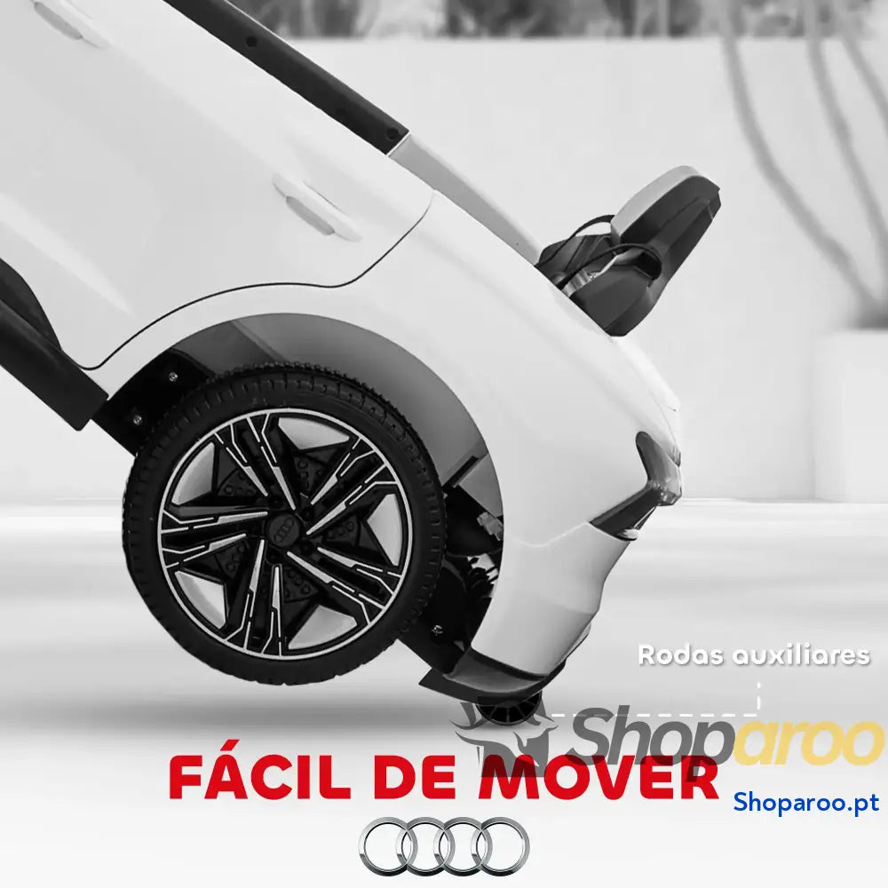 Carro Elétrico AUDI RS E-Tron GT 12V com 2 Motores Controlo Remoto Faróis LED Buzina Música USB 3-5km/h 103x58x41cm