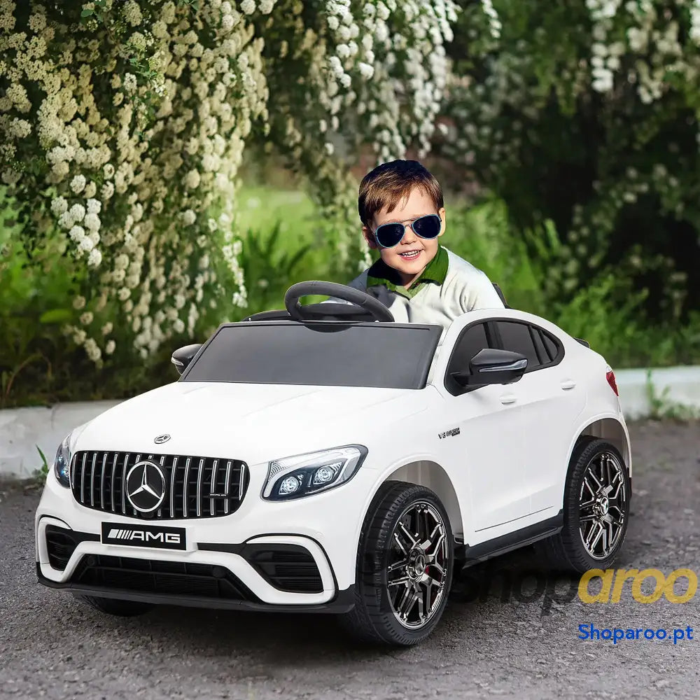 Carro Elétrico Mercedes AMG 12V para Crianças com Controlo Remoto Branco