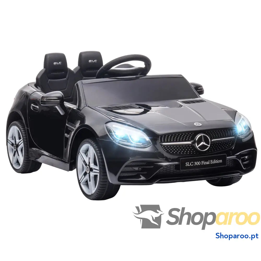 Carro Elétrico Mercedes SLC 300 12V com Faróis LED Buzina Música TF USB e Abertura da Porta 3-5km/h 107x62,5x44 cm