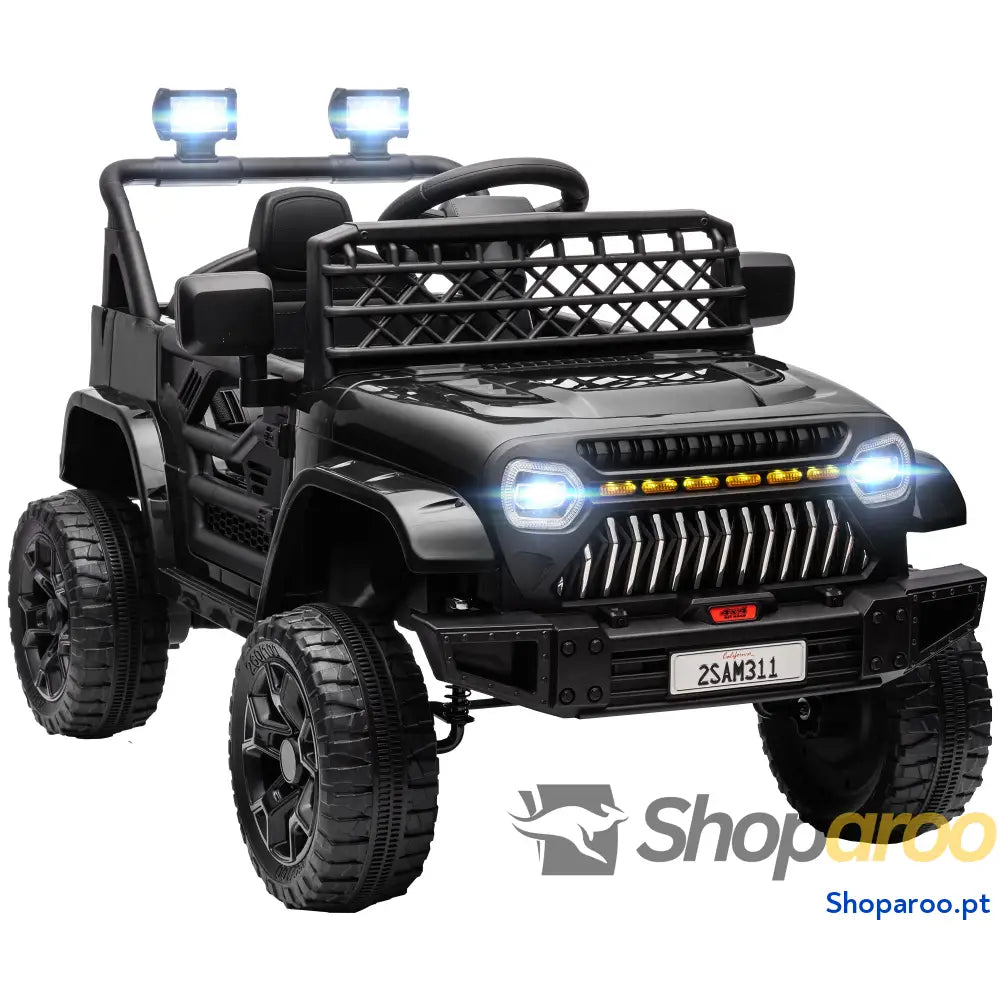 Carro Elétrico para Crianças Infantil UTV 12V com Velocidade Ajustável USB e Faróis 95x62,5x65 cm Vermelho