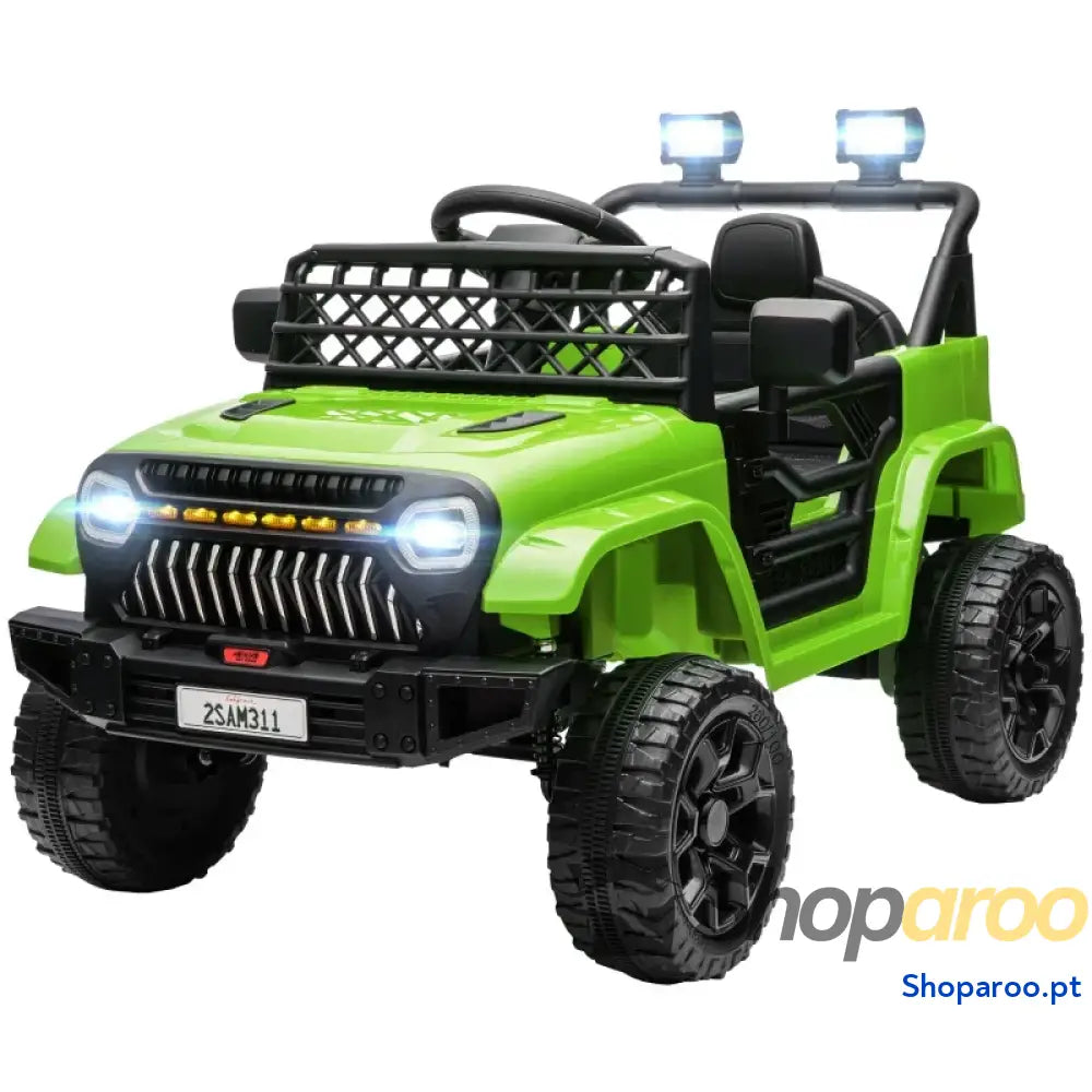 Carro Elétrico para Crianças Infantil UTV 12V com Velocidade Ajustável USB e Faróis 95x62,5x65 cm Vermelho
