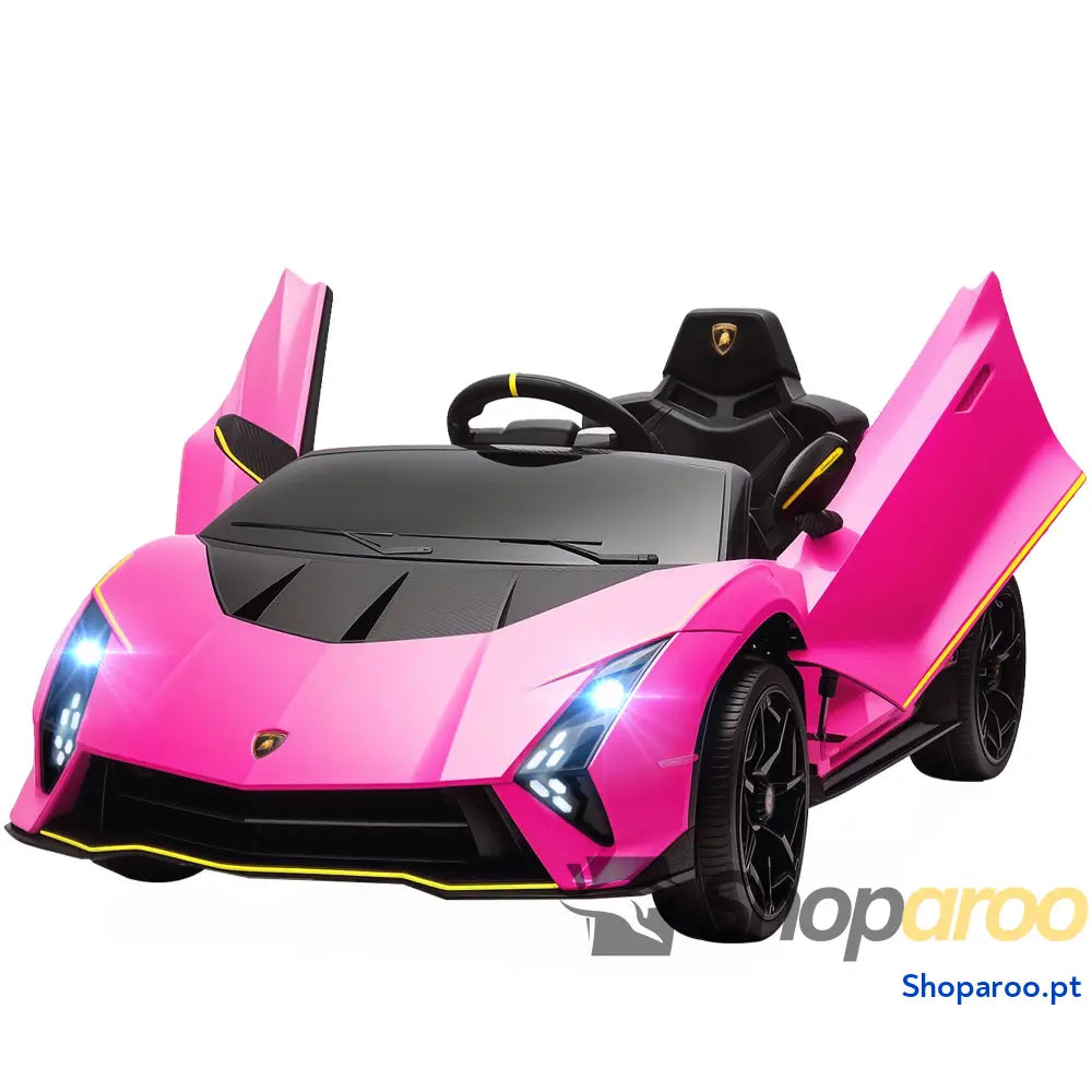 Carro Elétrico para Crianças Lamborghini 12V Controlo Remoto Faróis Buzina Arranque Lento e Música MP3 114,5x64x45,5 cm