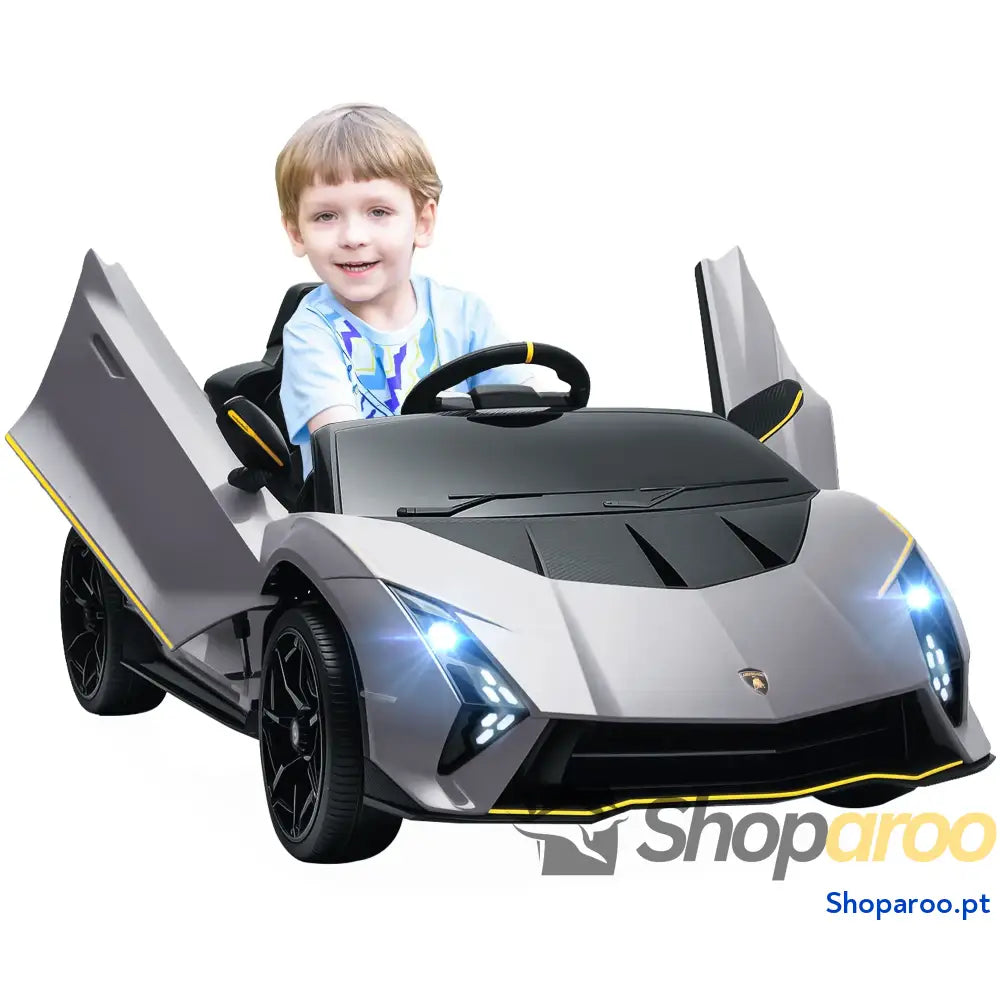Carro Elétrico para Crianças Lamborghini 12V Controlo Remoto Faróis Buzina Arranque Lento e Música MP3 114,5x64x45,5 cm