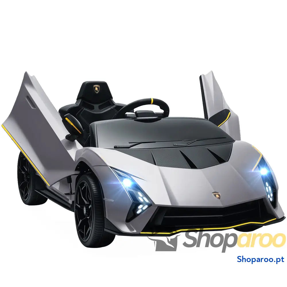 Carro Elétrico para Crianças Lamborghini 12V Controlo Remoto Faróis Buzina Arranque Lento e Música MP3 114,5x64x45,5 cm