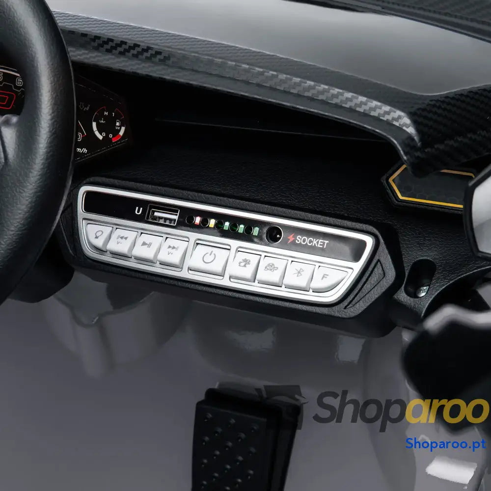 Carro Elétrico para Crianças Lamborghini 12V Controlo Remoto Faróis Buzina Arranque Lento e Música MP3 114,5x64x45,5 cm