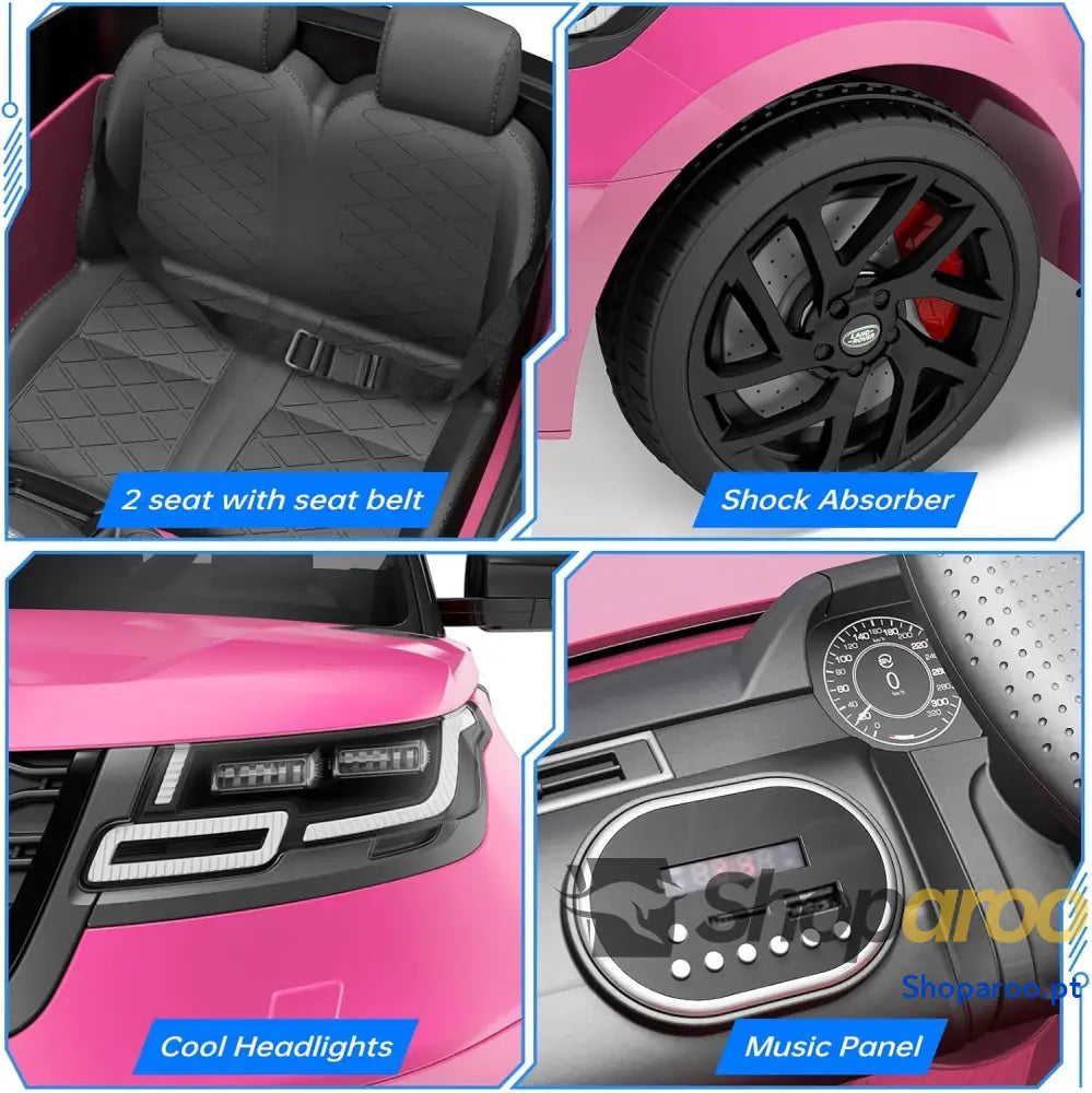 Carro elétrico para crianças Land Rover com licença 12 V controlo remoto música educação precoce USB TF Mp3 carro