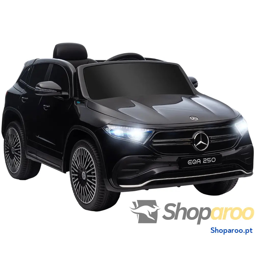 Carro Elétrico para Crianças Mercedes-Benz EQA 12V com Música Buzina Velocidade 3-8 km/h 111,5x69x52,5 cm Branco