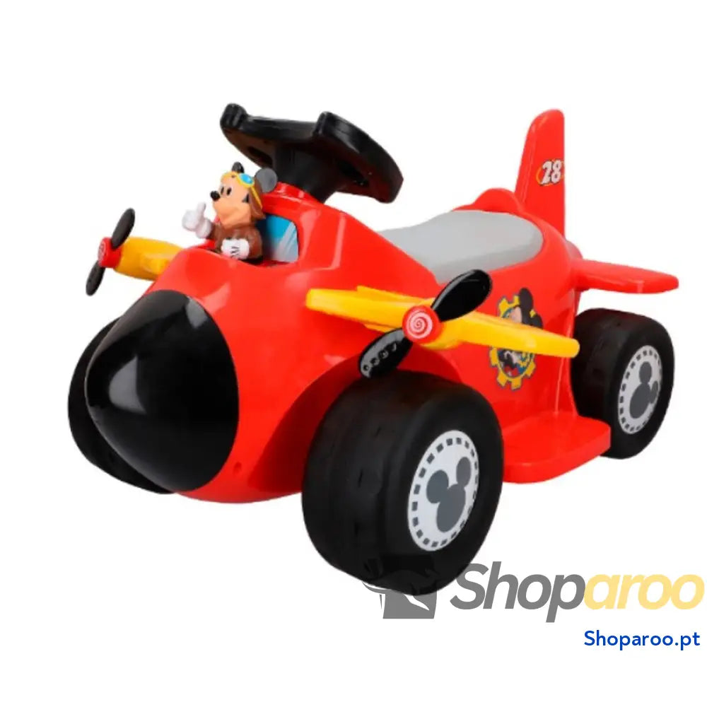 Carro elétrico para crianças Mickey Mouse Bateria Avioneta 6 V