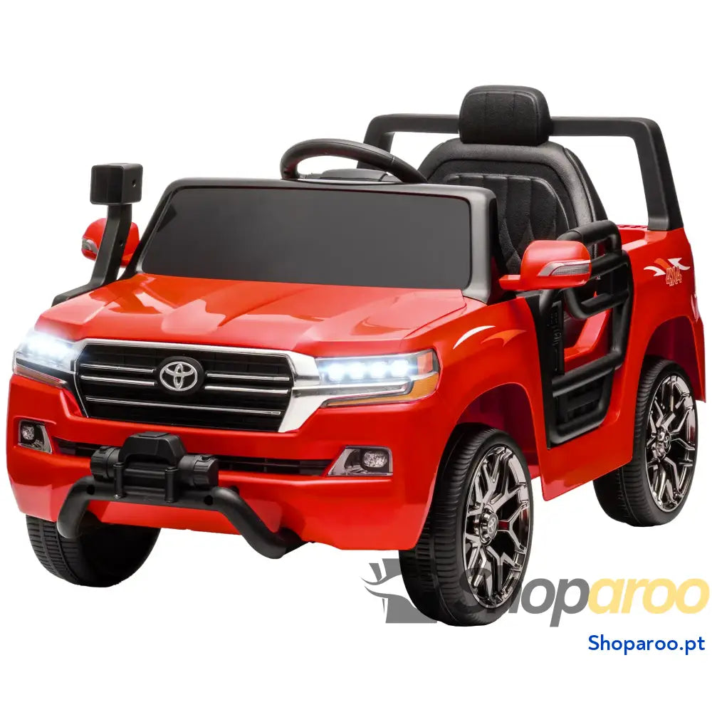 Carro Elétrico Toyota Land Cruiser 12V para Crianças Vermelho