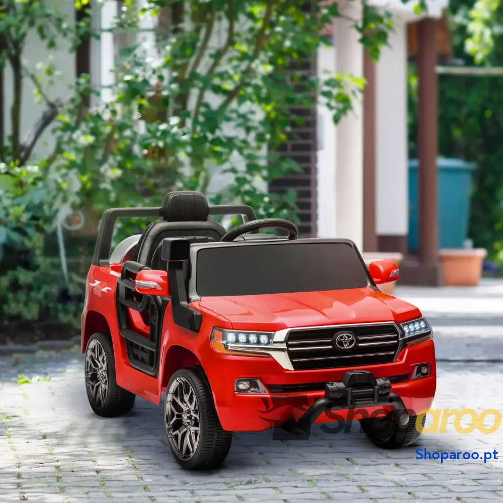 Carro Elétrico Toyota Land Cruiser 12V para Crianças Vermelho