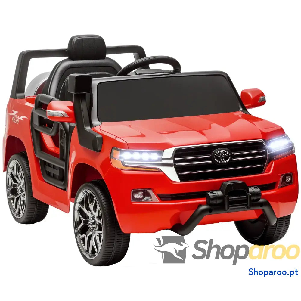 Carro Elétrico Toyota Land Cruiser 12V para Crianças Vermelho