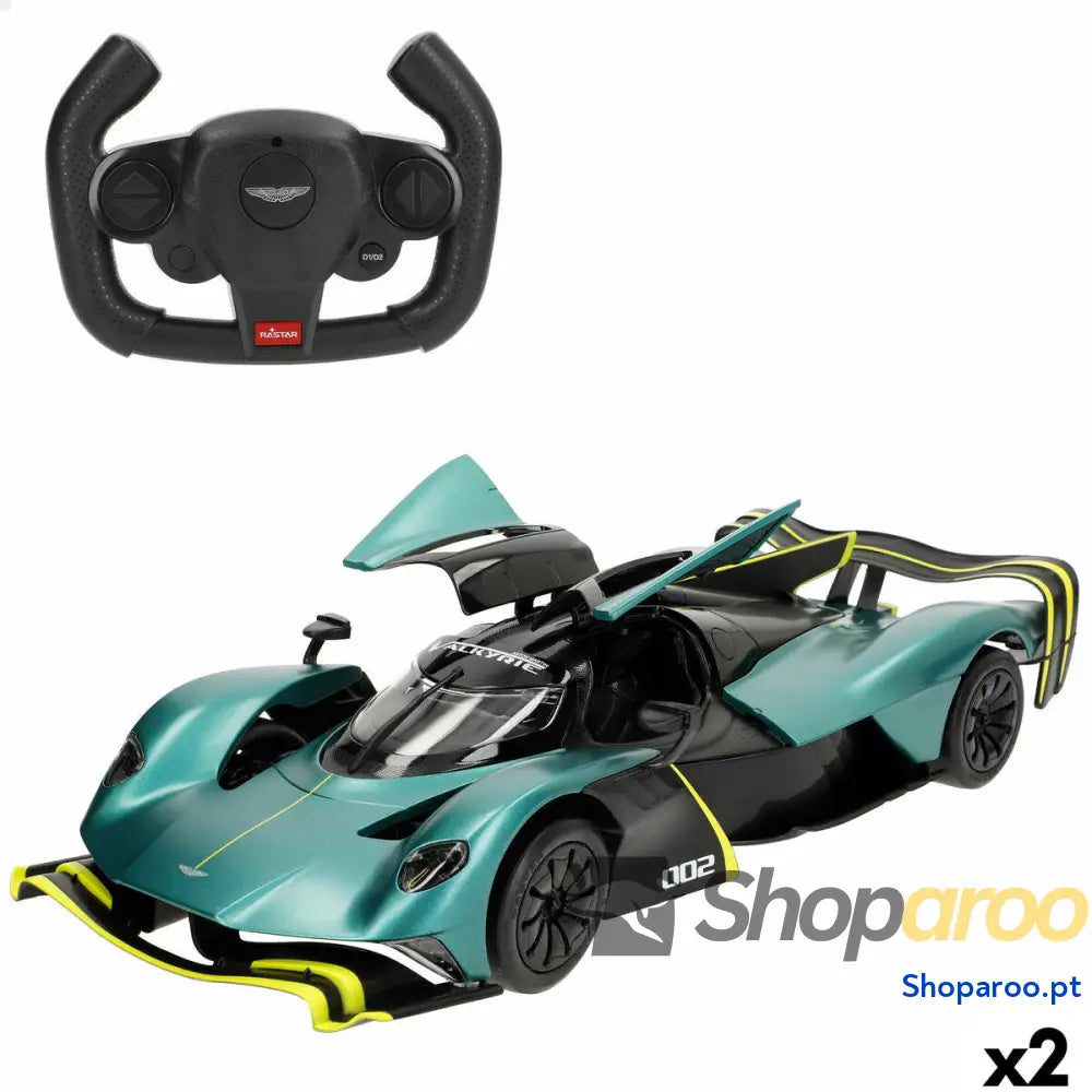 Carro Rádio Controlo Aston Martin 1:14 36 x 8 14 cm (2 Unidades)