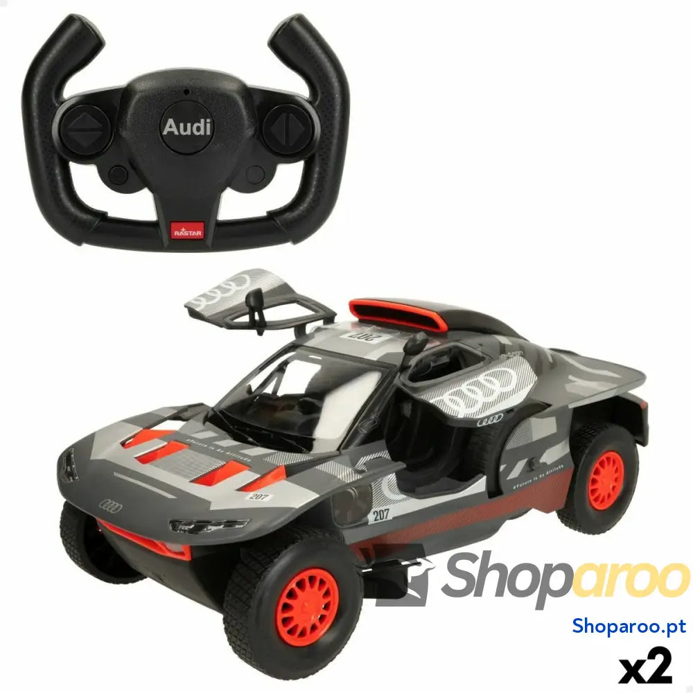 Carro Rádio Controlo Audi 1:14 33 x 14 16 cm (2 Unidades)