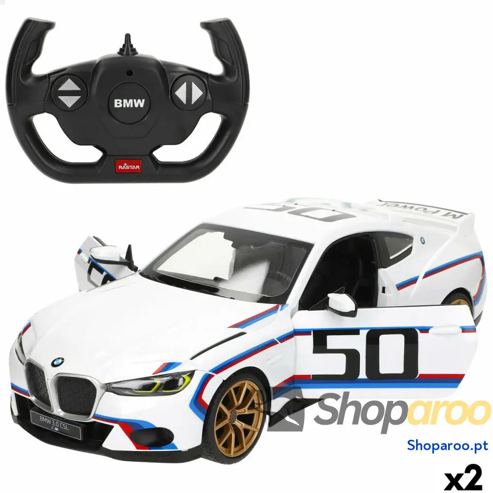 Carro Rádio Controlo BMW Azul Vermelho 1:14 34 x 10 13,5 cm (2 Unidades)