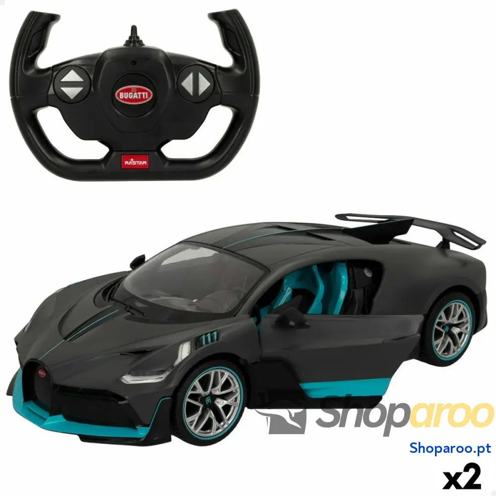 Carro Rádio Controlo Bugatti Divo 1:14 Cinzento escuro (2 Unidades)