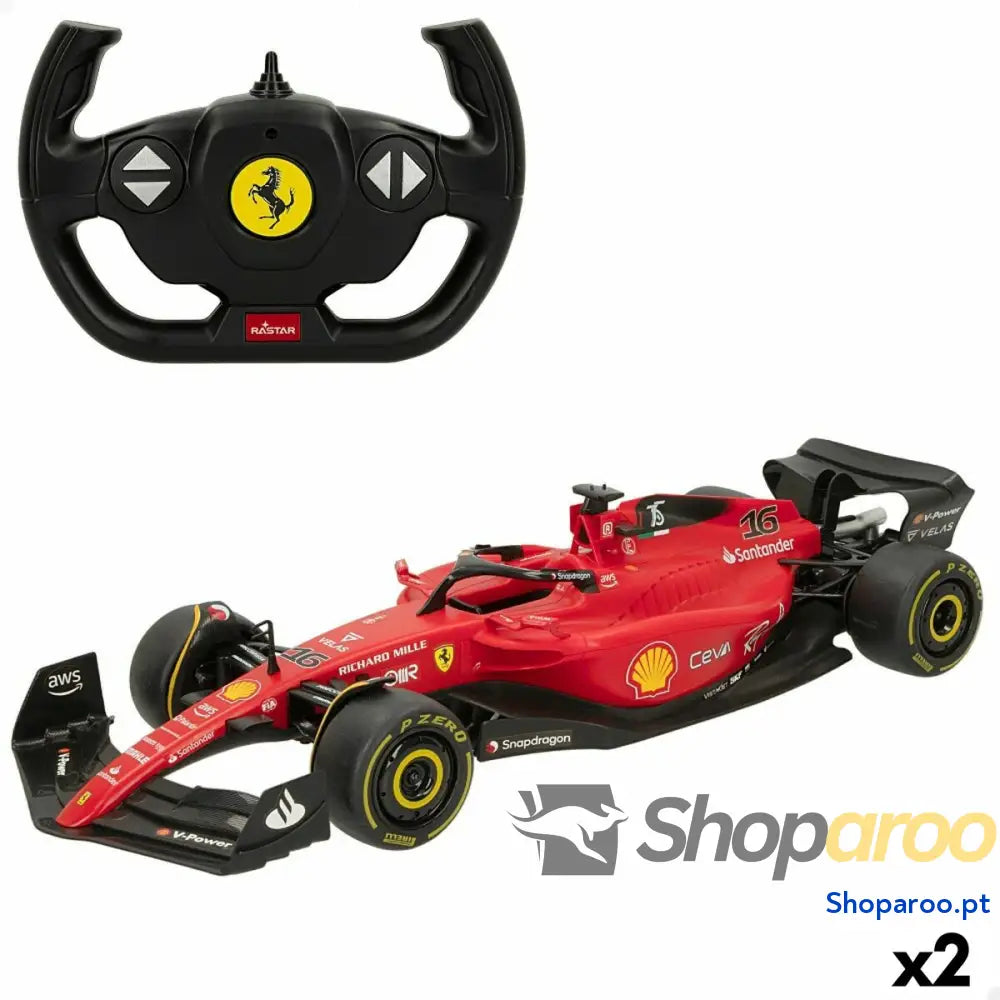 Carro Rádio Controlo Ferrari 47 x 10 17 cm (2 Unidades)