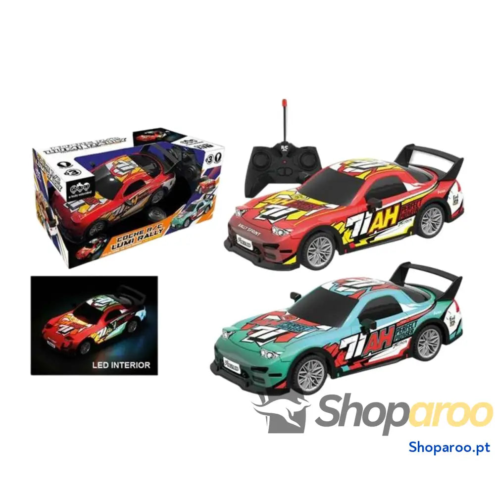 Carro Rádio Controlo Vermelho Verde 26 x 11 7 cm