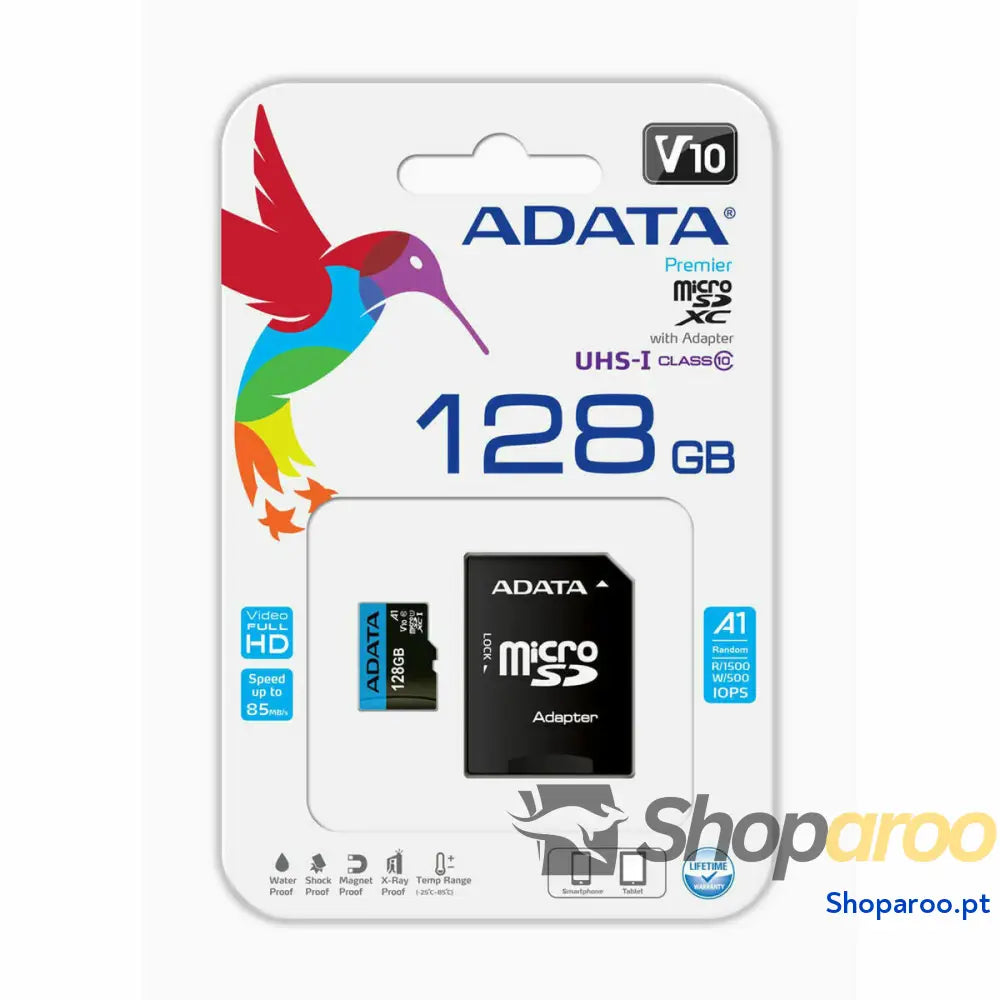 Cartão de Memória Micro SD com Adaptador Adata Premier 128 GB