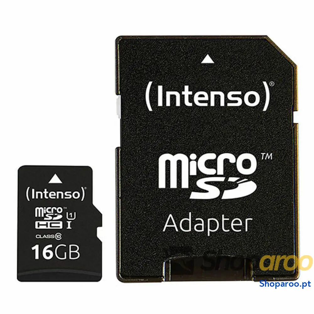 Cartão de Memória Micro SD com Adaptador INTENSO 16GB microSDHC 16 GB