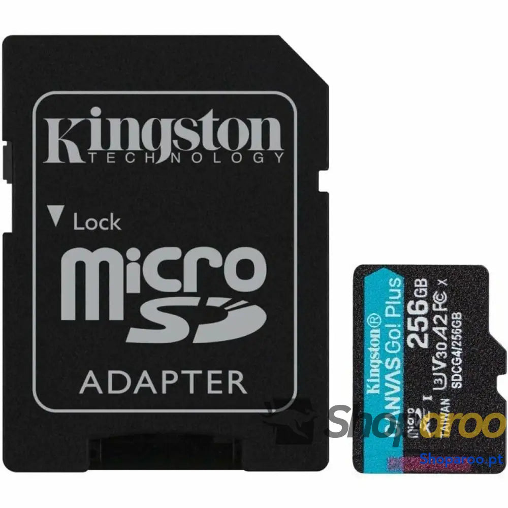 Cartão de Memória Micro SD com Adaptador Kingston CANVAS Go! Plus 256 GB