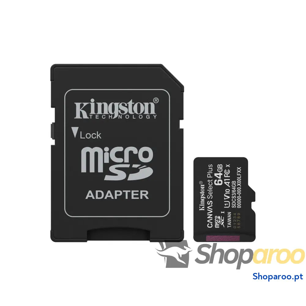 Cartão de Memória Micro SD com Adaptador Kingston SDCS3/64GB 64 GB