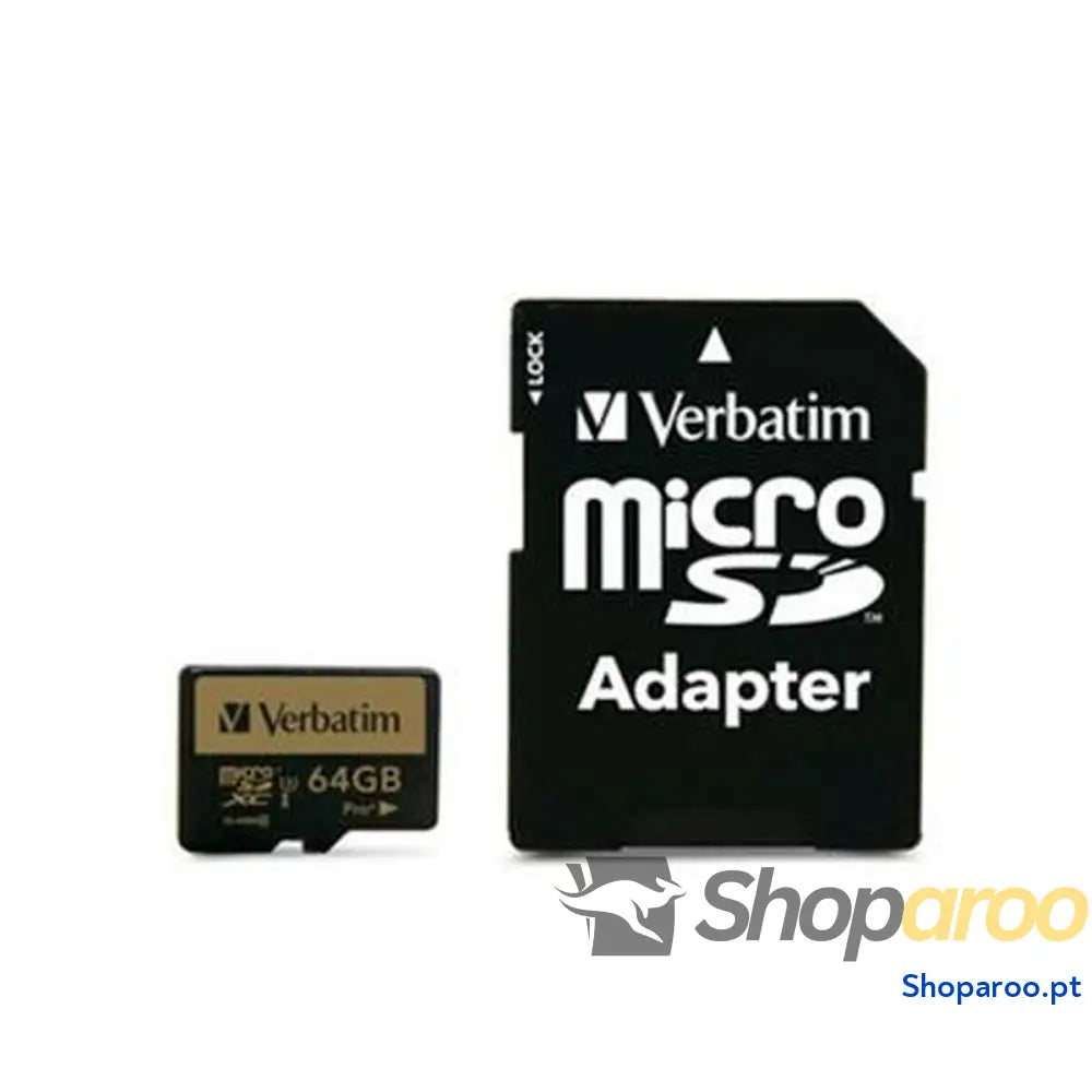 Cartão de Memória Micro SD com Adaptador Verbatim Pro+ 64 GB