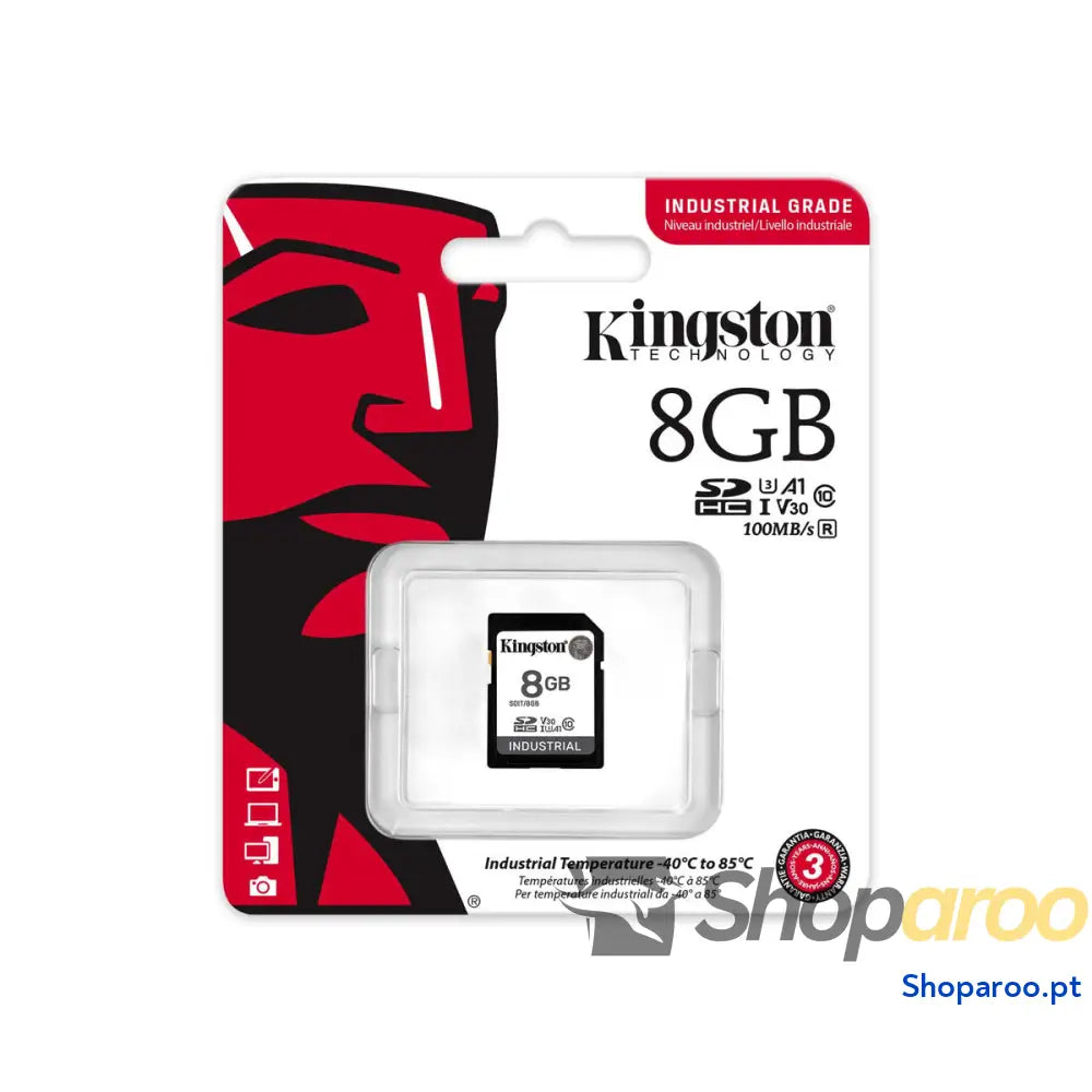 Cartão de Memória SDHC Kingston SDIT 8 GB