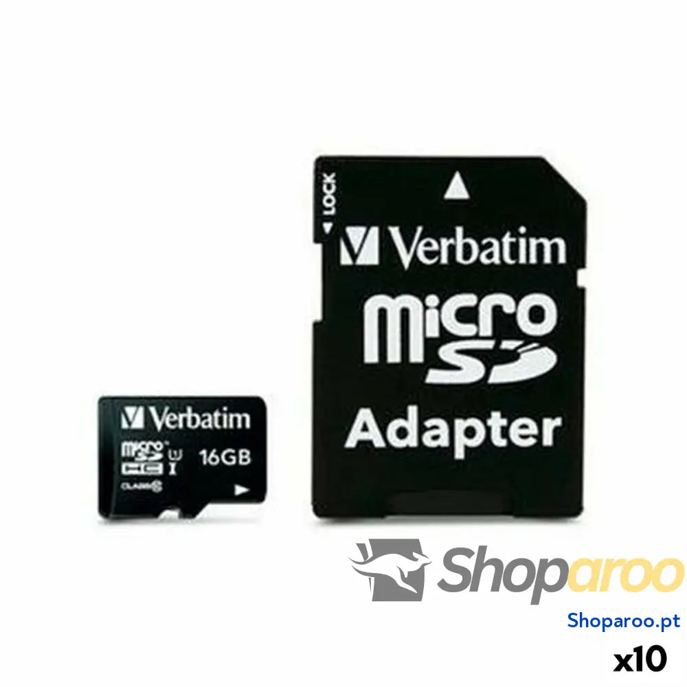 Cartão de Memória SDHC Verbatim 16 GB (10 Unidades)