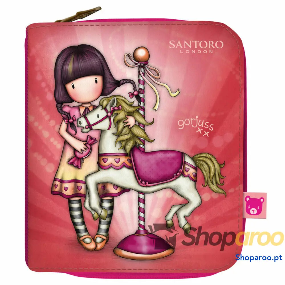 Carteira Gorjuss Carousel Salmão 10 x 12 x 3 cm