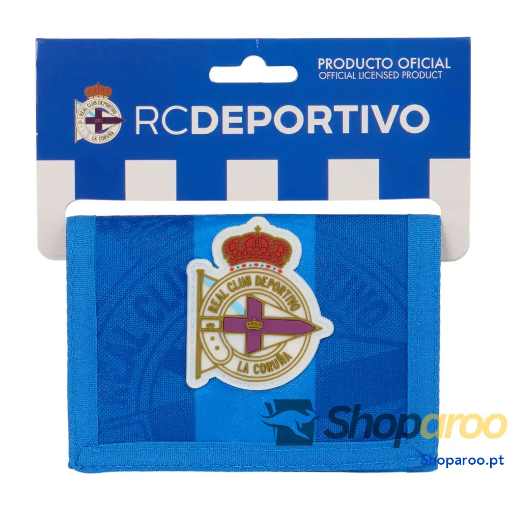 Carteira R. C. Deportivo de La Coruña Azul 12.5 x 9.5 x 1 cm