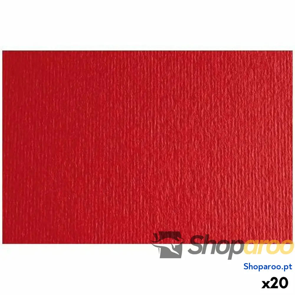 Cartolina Sadipal LR 200 Vermelho 50 x 70 cm Texturada (20 Unidades)